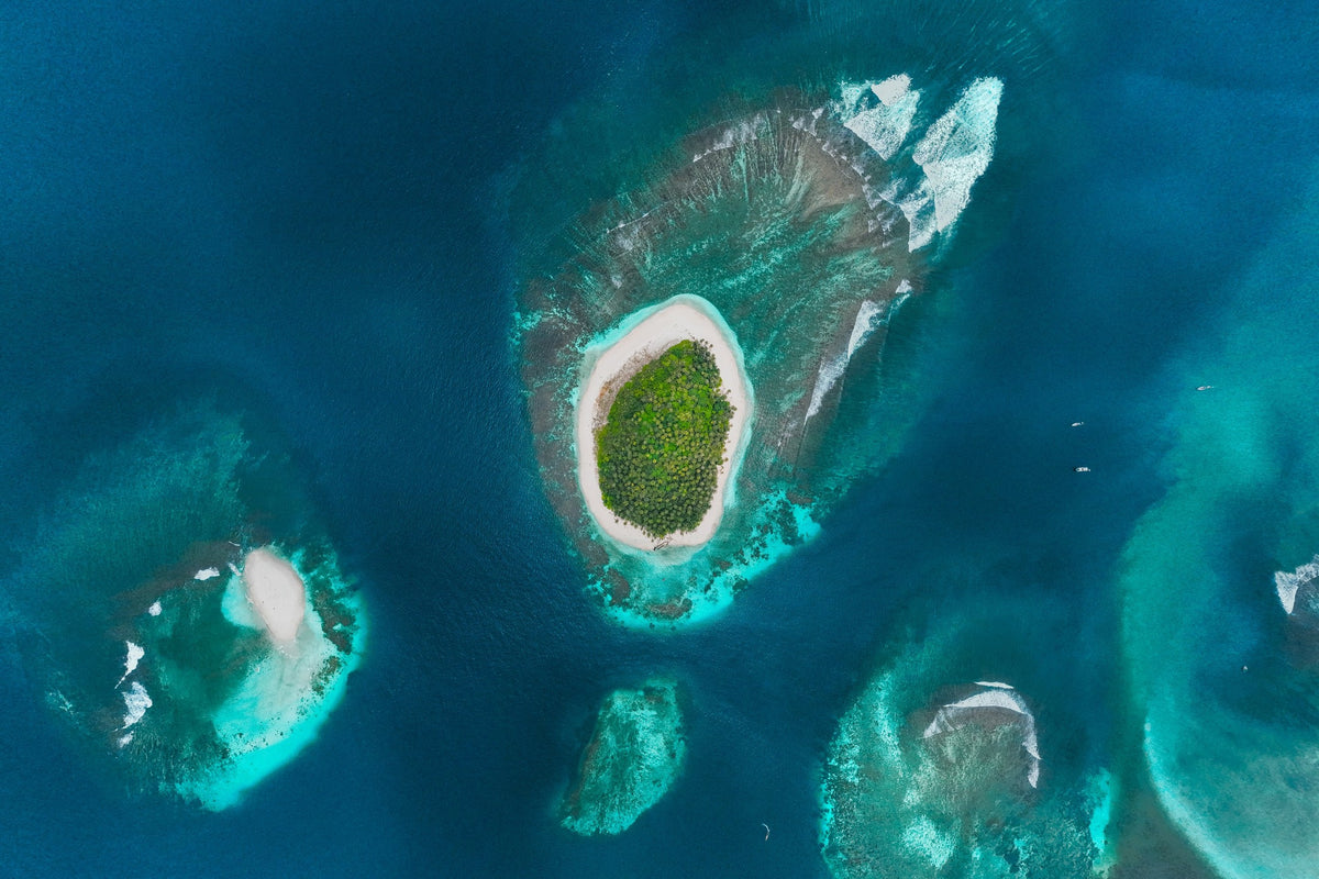 Island cluster, aerial
